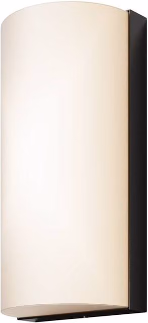 Netlighting Badd Rounded Outdoor Flush Wall Lamp in Grey with 700lm LED Warm White 3000K IP54 Rating