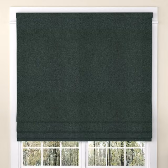 ANTE DECOR Aurora Made To Measure Blackout Roman Blind in Jungle Green