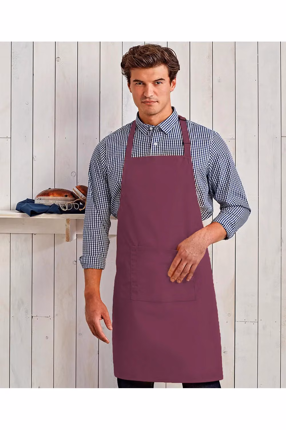 Premier Women's Bip Apron with Pocket in Purple – 2