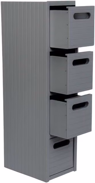 Spot On Dealz Grey 4 Drawer Freestanding Bathroom Storage Cabinet