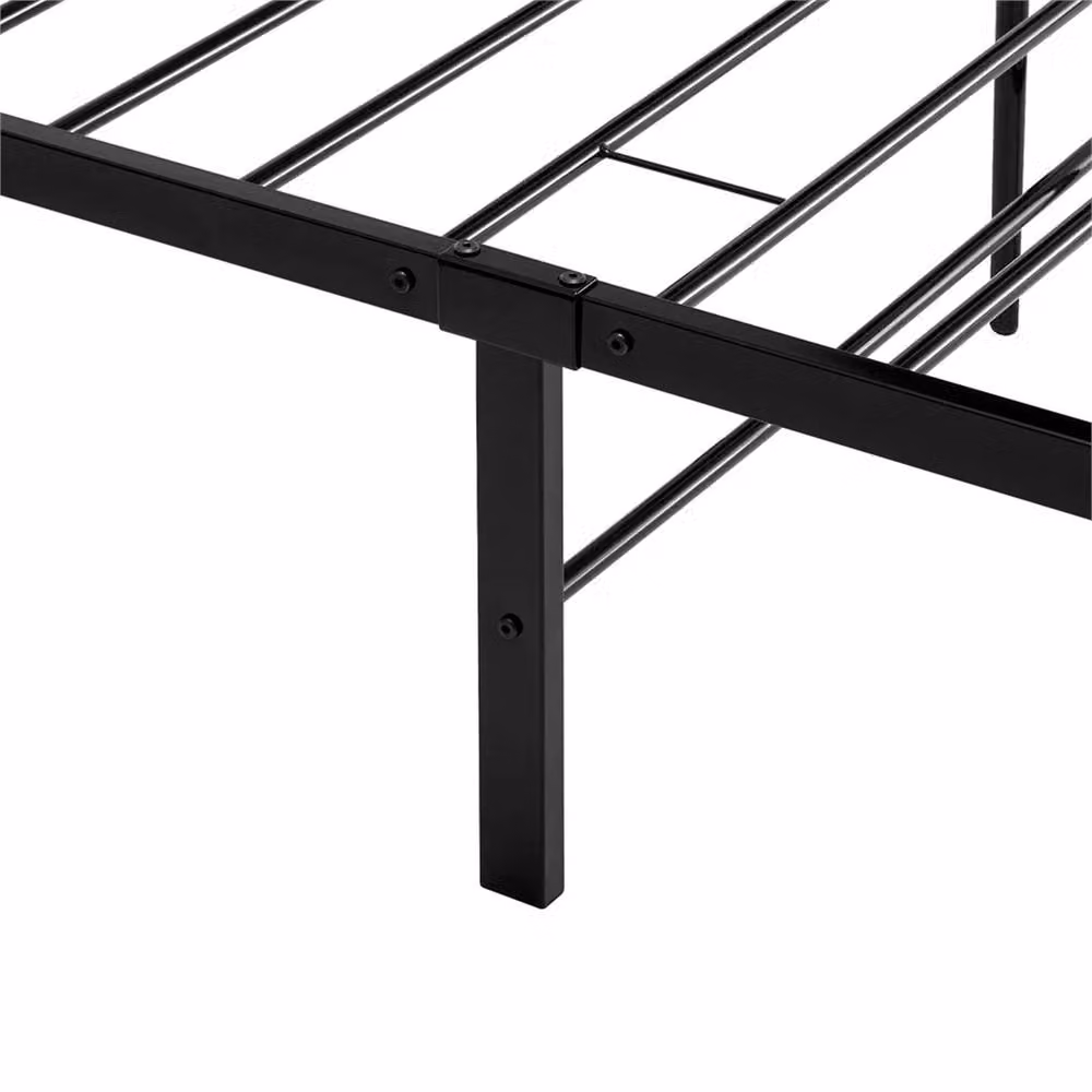 Nordara King Metal Bed Frame with Headboard and Underbed Storage in Black, W: 180 cm x D: 200 cm – 4