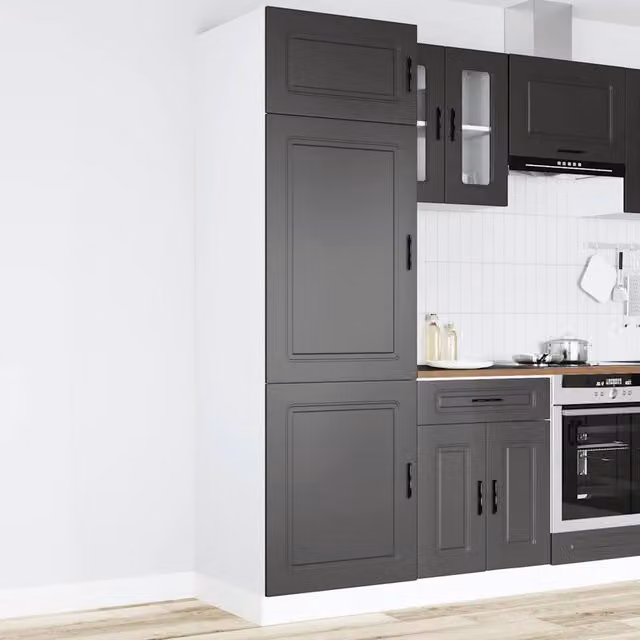 Berkfield Home Porto Wall-Mounted Kitchen Cupboard in Black Matt MDF