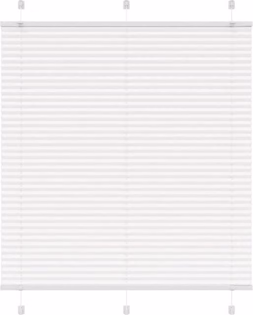 Berkfield Home Single Pleat Fabric Blind in White, W/H: 115 x 150 cm