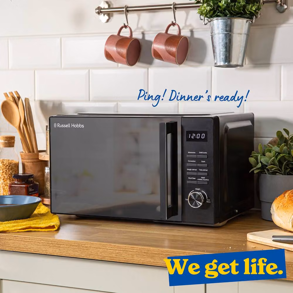 Russell Hobbs RHM2366B Combination Microwave Oven and Grill, 23L, 900W, Black – 7