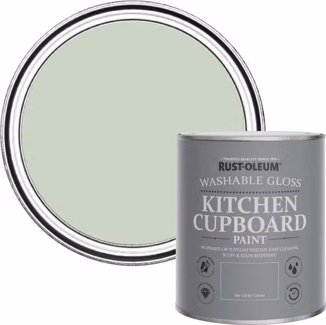 Rust-Oleum Kitchen Cupboard Paint in Gloss Finish, Laurel Green, 0.75 l