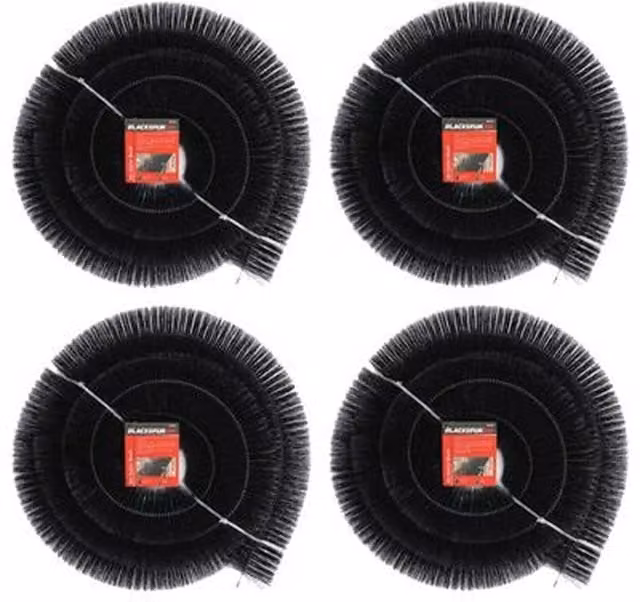 Blackspur Stainless Steel Gutter Brushes, Black, Pack of 4