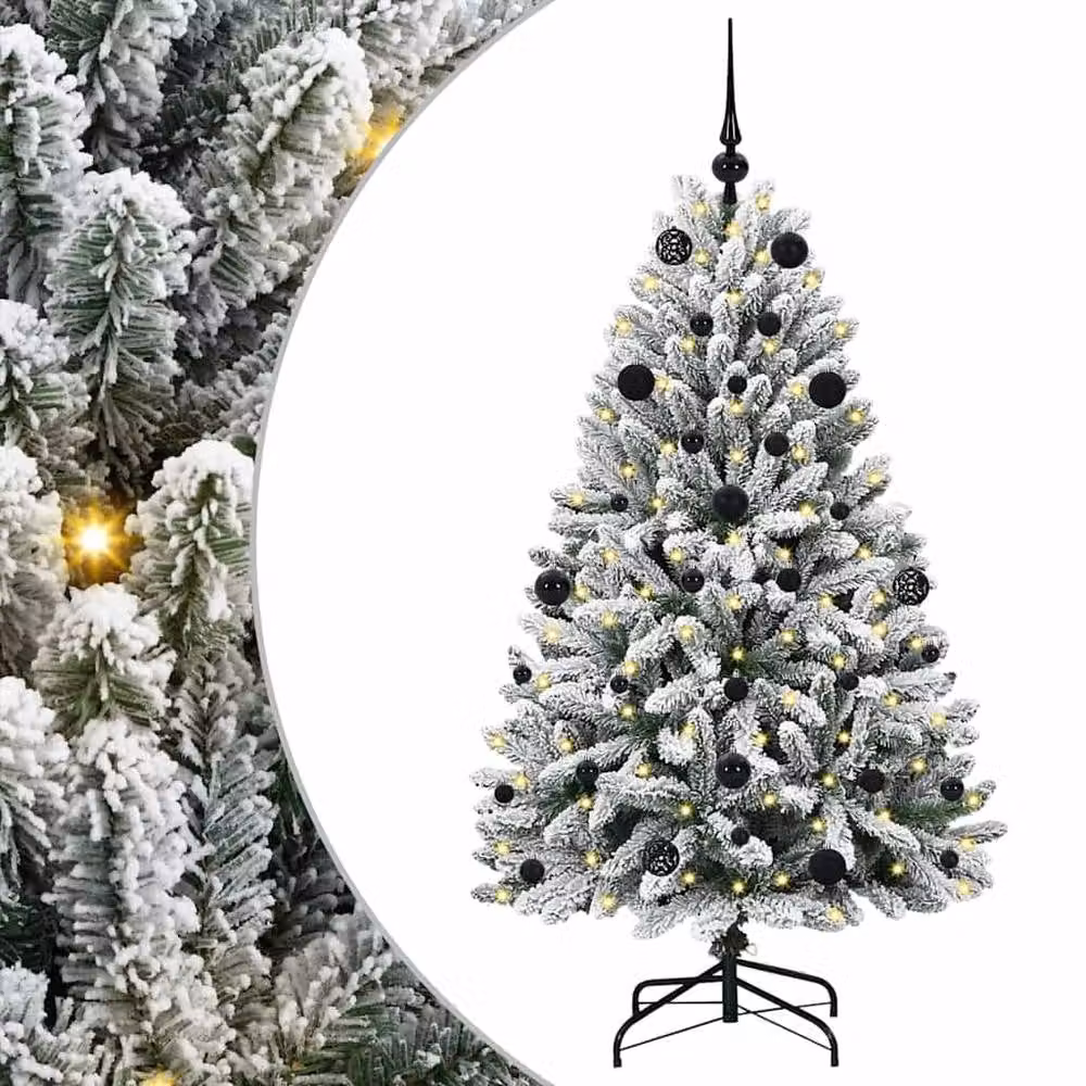Berkfield Home Elegant Artificial Christmas Tree in Green and White, Height: 150 cm – 3