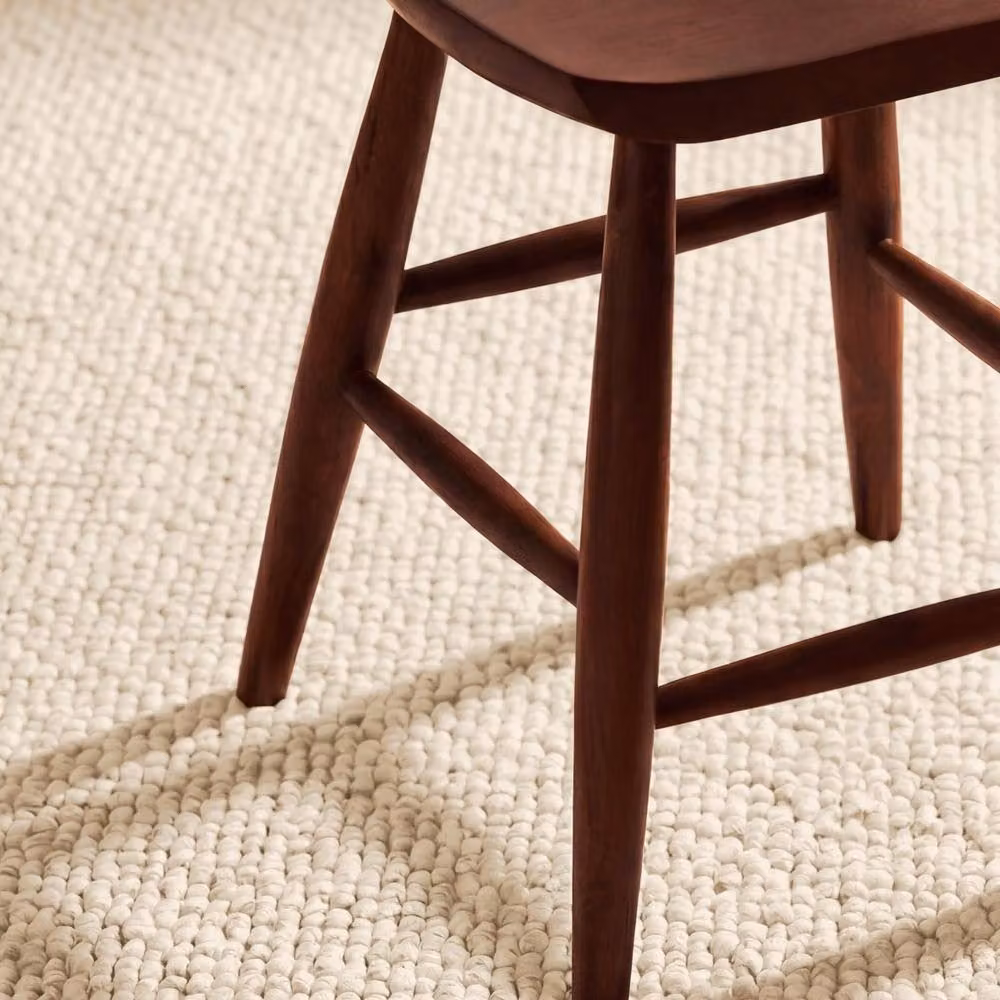 THE RUGS Wolly Hand Tufted Wool Look Rug in Beige, W: 140 cm, L: 200 cm – 4