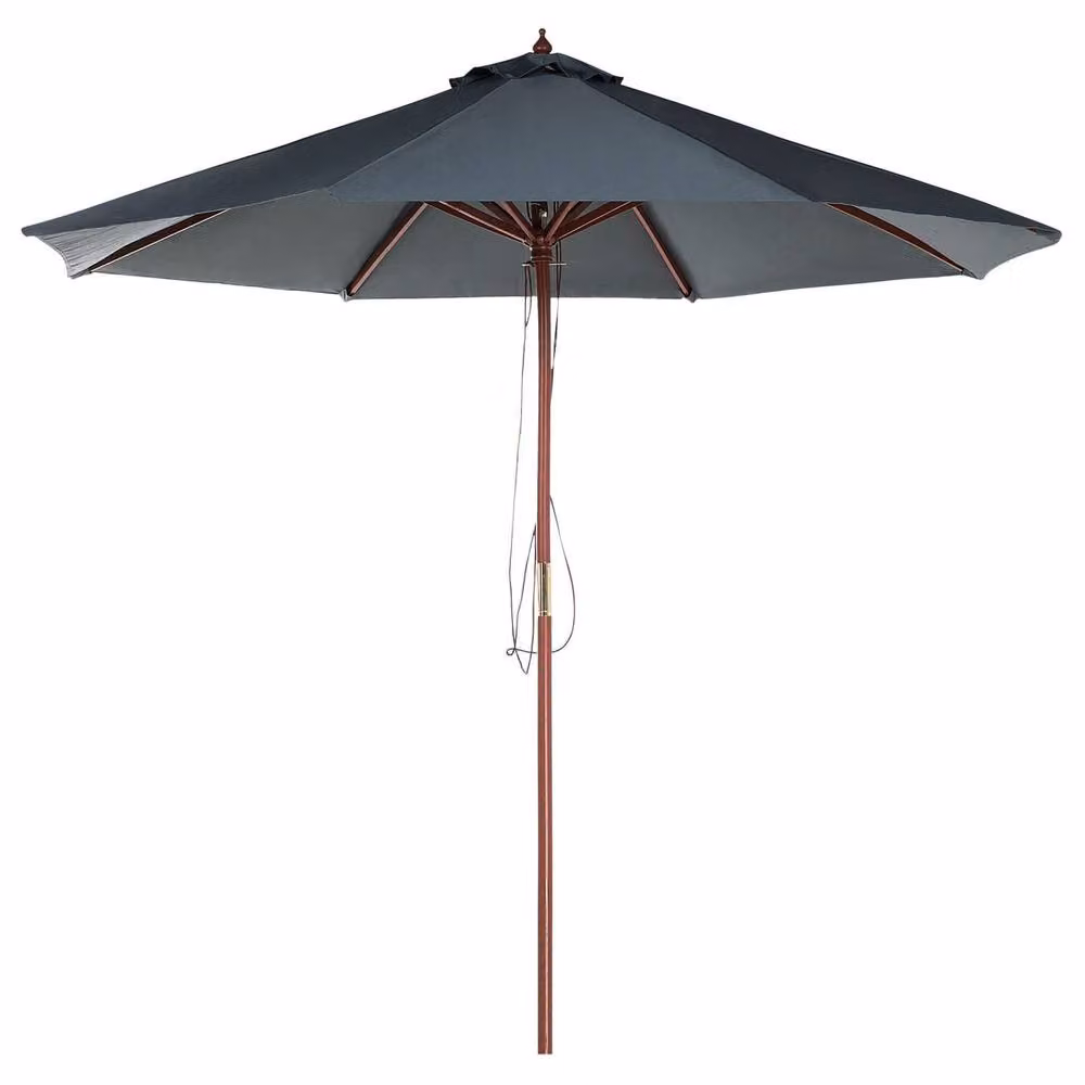 Wyld and Coco Birchwood Garden Parasol in Grey, 270 cm Diameter – 2