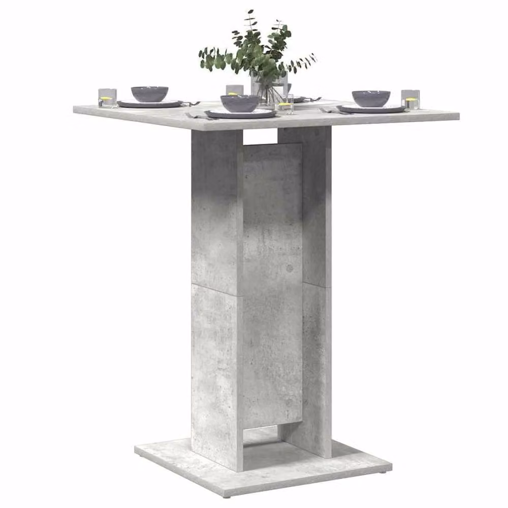 Berkfield Home Durable Bistro Table in Concrete Grey, W/D/H: 60 x 60 x 75 cm – 2