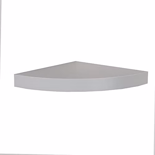 Core Products Hudson Floating Corner Shelf Kit, Light Grey, W/D/H: 29.5 x 29.5 x 3.8 cm