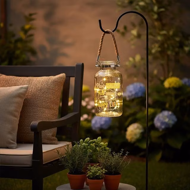 Orsina Elegant Artists Garden Glass Lantern, Transparent – 1