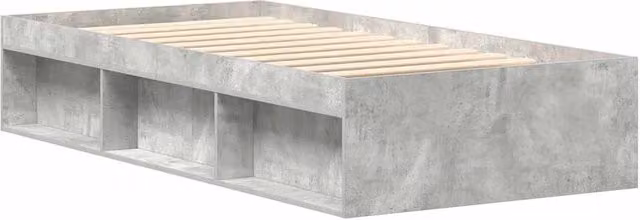 Berkfield Home Modern Small Single Bed Frame in Concrete Grey