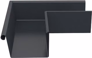 Lindab Rectangular Steel Gutter External Angle 90, 140mm, Anthracite Grey