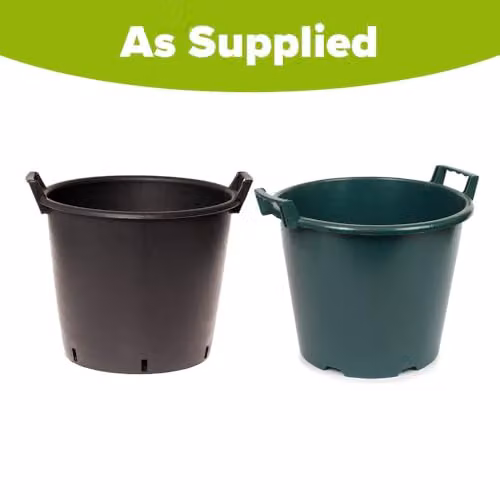 YouGarden Set of 3 Green Heavy Duty 30L Plastic Plant Pots, 40cm Diameter – 3