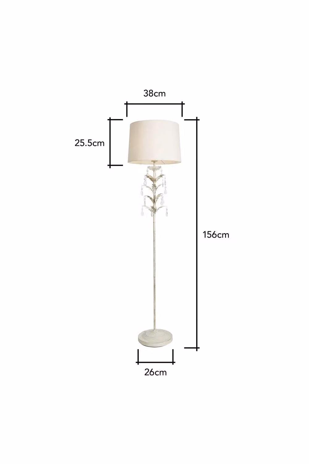 BHS Lighting Modern Beige Fabric Floor Lamp – 3