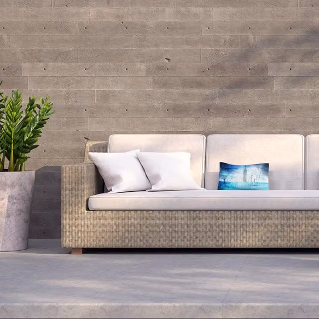 Benjamin Tate Design LTD Love At First Sight Blue Graphic Rectangular Outdoor Cushion