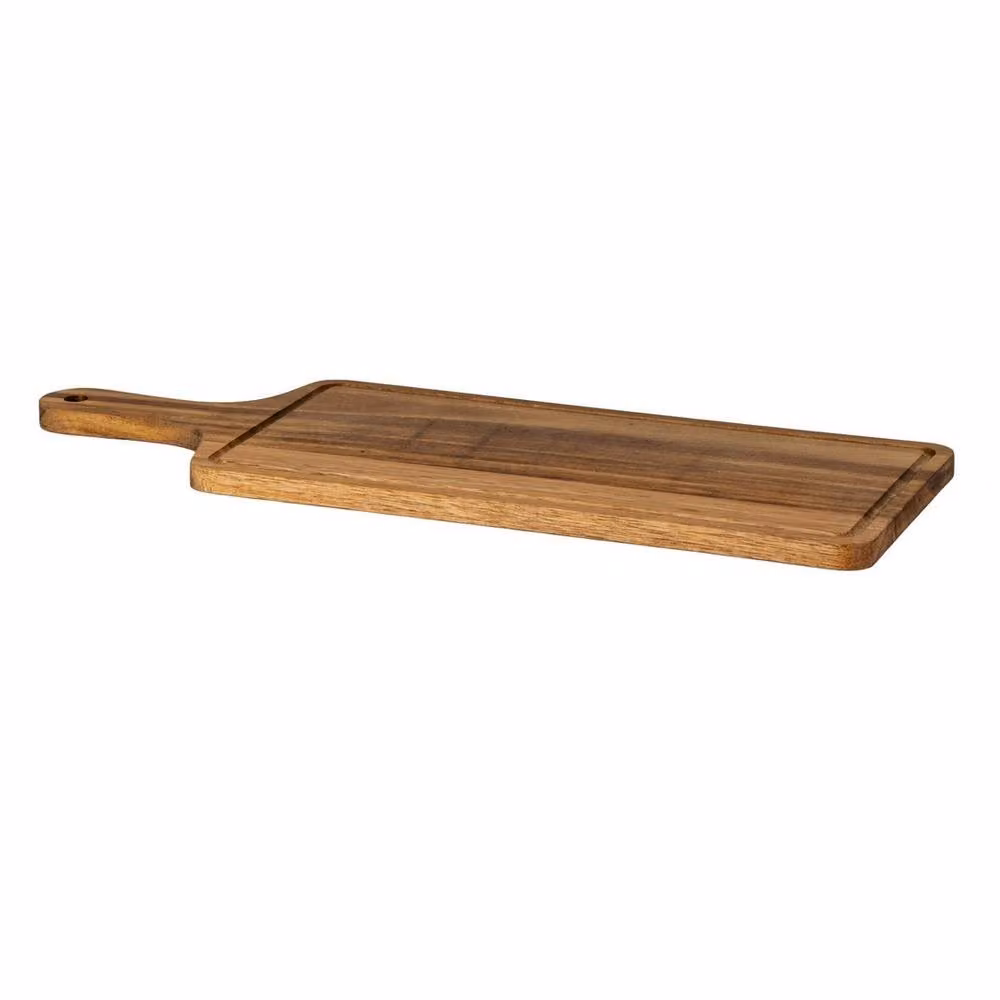 Lemon Pavilion Brown Solid Wood Rectangular Serving Board, W: 45 cm, L: 16 cm, H: 1 cm – 2