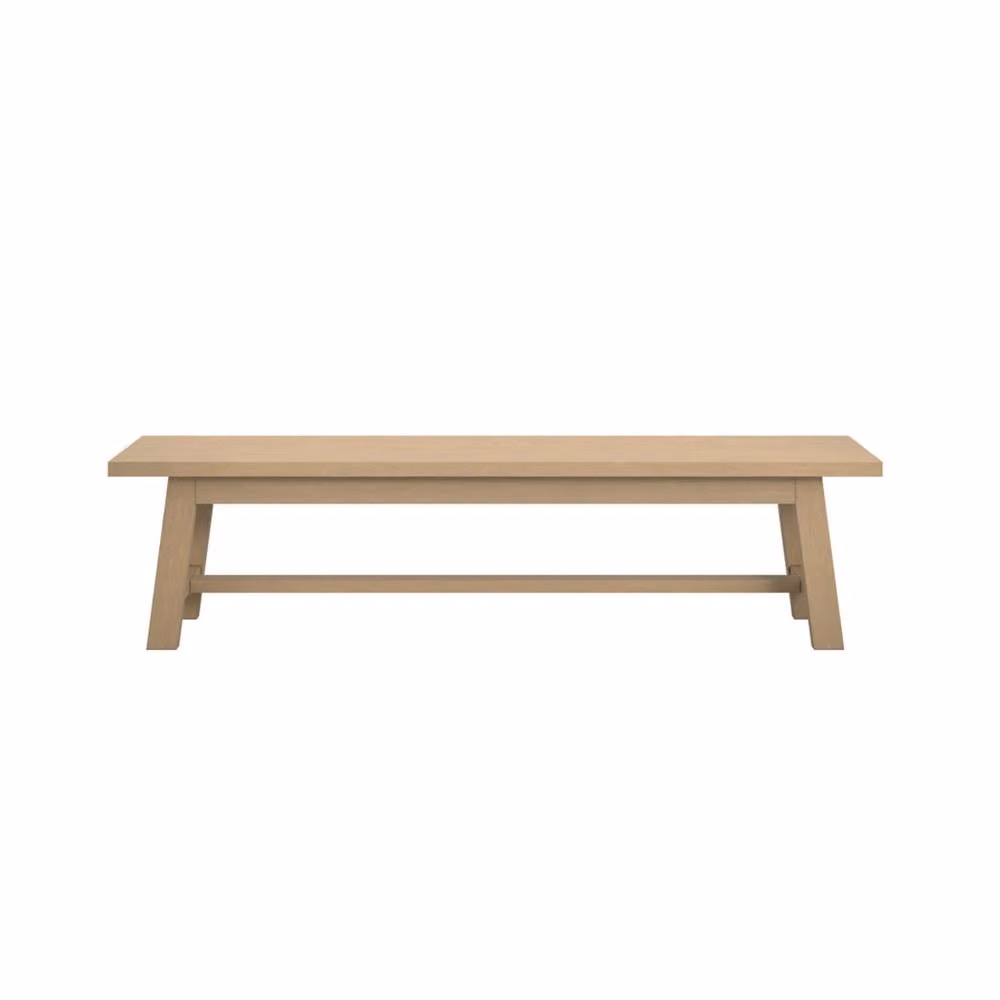 Wyld Haus Arklow Latte Wooden Bench in Beige, W: 180 cm, D: 40 cm, H: 45 cm – 2