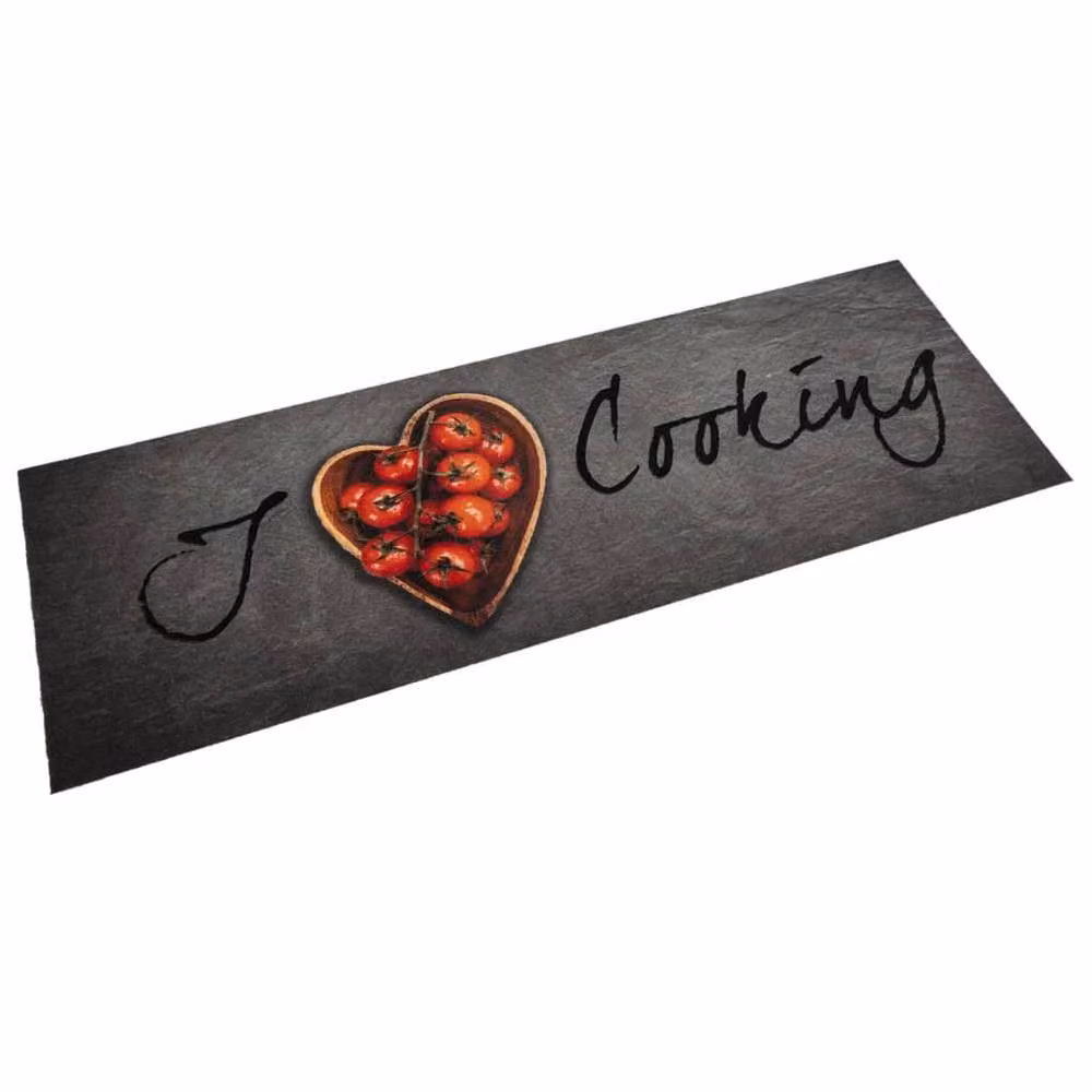 Berkfield Home Washable Grey Velvet Kitchen Rug, W/D/H: 60 x 180 cm – 2