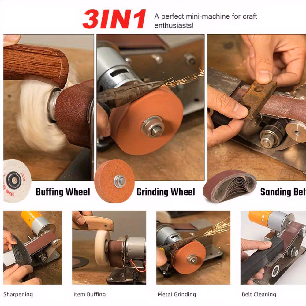 Ventryn Mini Belt Sander in Silver for DIY Woodworking and Crafting – 5