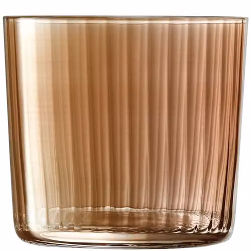 LSA International Gems Hand Painted Amber Tealight Holder, Height: 6 cm – 2