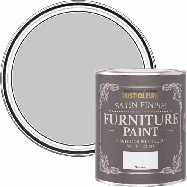 Rust-Oleum Satin Furniture and Skirting Board Paint in White, 750ml