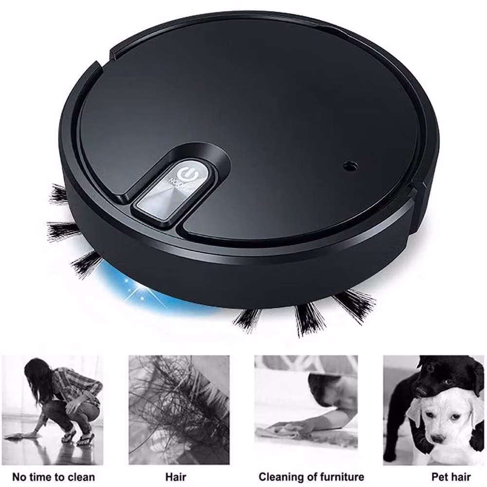 FLAVORA Rechargeable Auto Sweep Mop Robot Vacuum in Black – 4