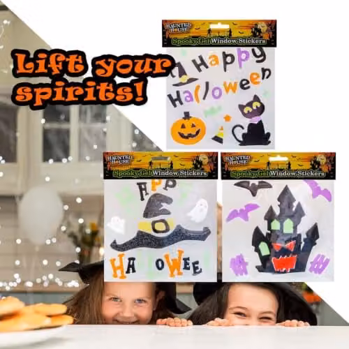 VFM e-Store Halloween Gel Window Stickers, Multicolour, 3 Pack – 6