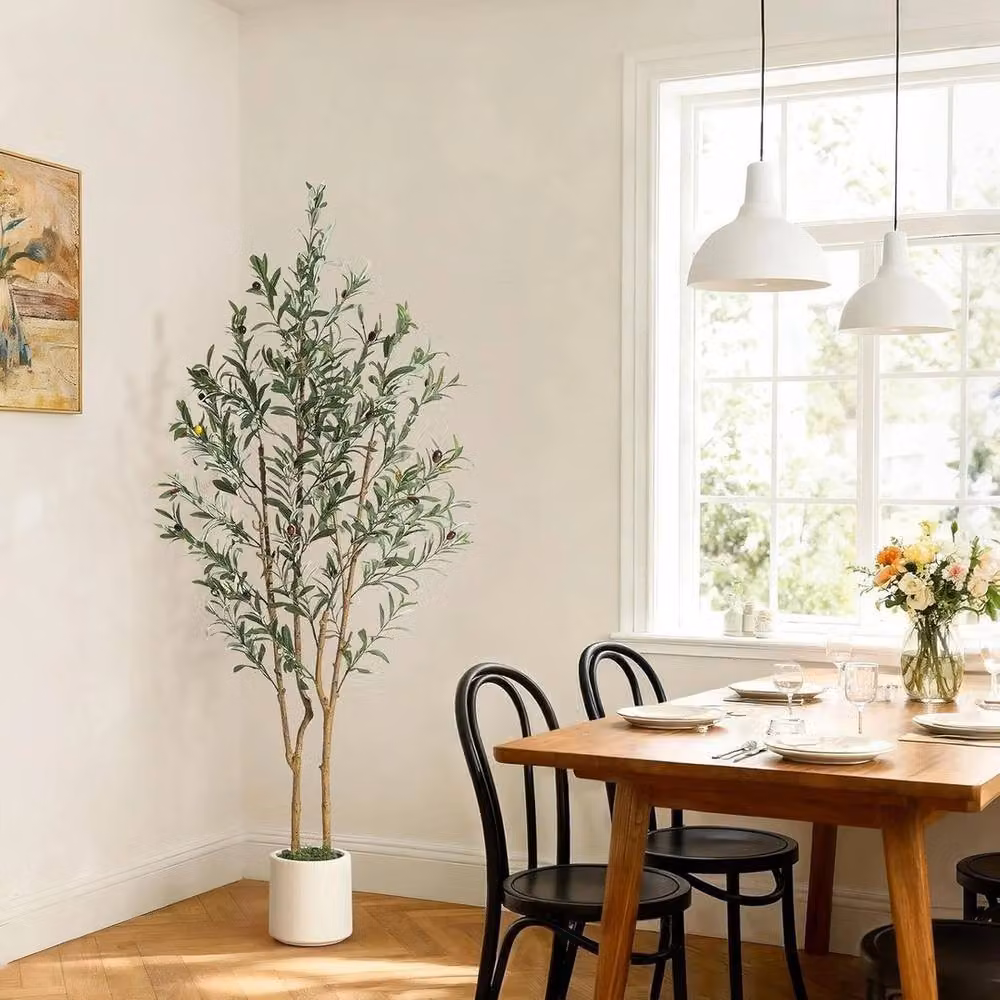 VOGREX Artificial Green Olive Tree, 150 cm Height – 3