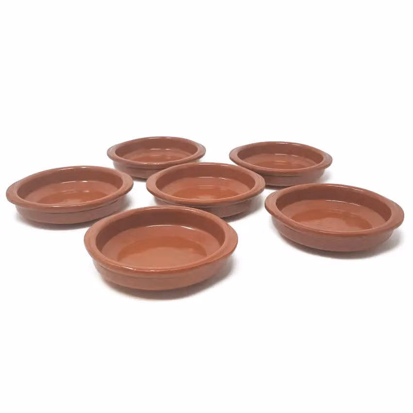 Verano Spanish Ceramics El Toro Glazed Terracotta Tapas Bowls, Set of 6, Brown, Diameter: 12 cm – 2