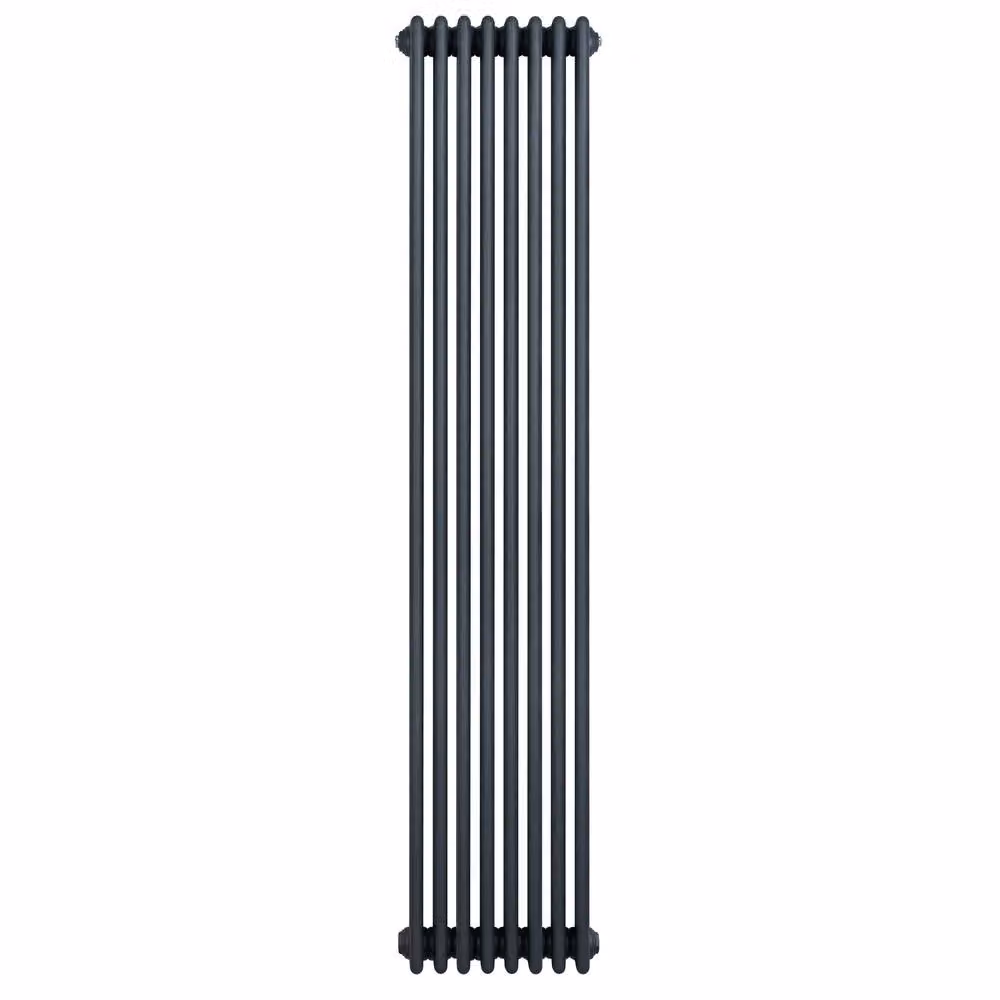 Monstershop Traditional 4 Column Steel Radiator in Anthracite Grey, H 180 cm x W 38 cm x D 3.8 cm – 2
