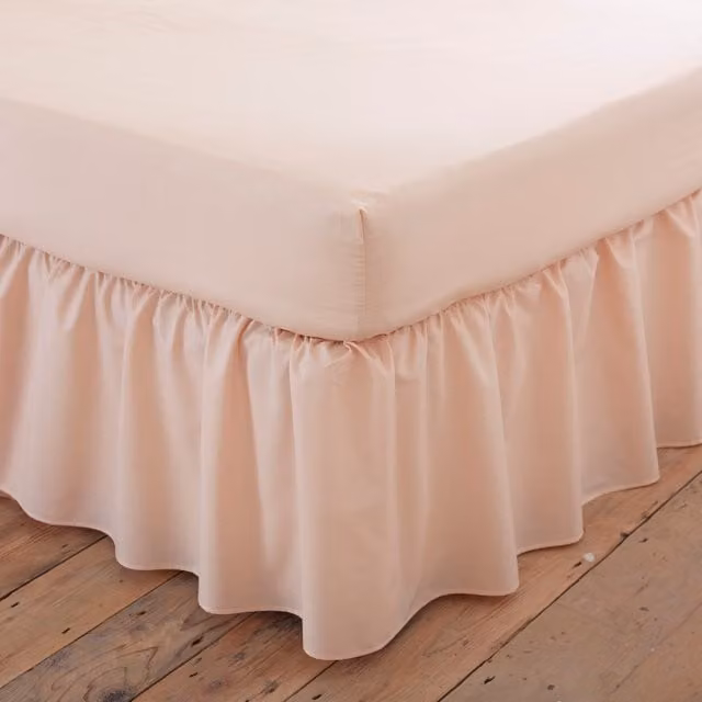 Charlotte Thomas Poetry Plain Dye Valance Sheet in Biscuit, Single