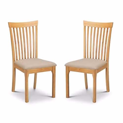 Julian Bowen Ibsen Set of 2 Dining Chairs in Brown Oak, H 94 x W 55 x D 45 cm – 1
