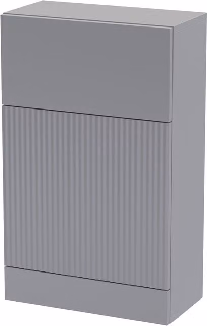 Balterley Fluted Matt Grey Floor Standing WC Unit W: 50 cm, H: 81 cm – 1