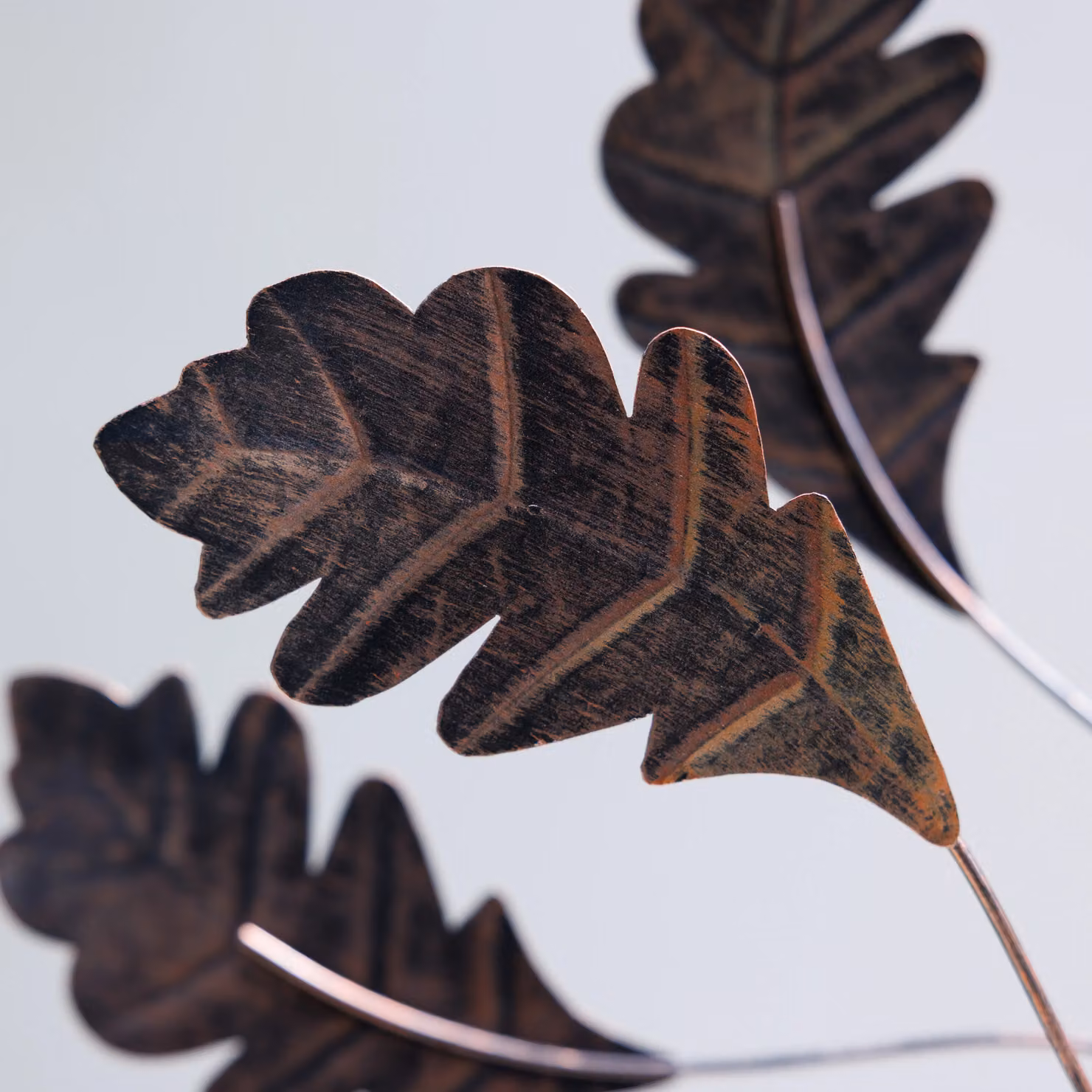 Primrose Metal Leaf Kinetic Wind Spinner in Gold and Bronze, Height: 65 cm – 6