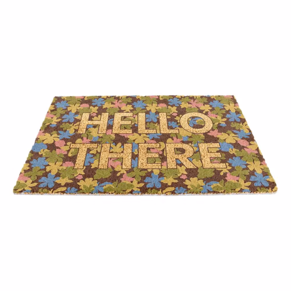 Artsy Mats Hello There Spring Doormat, Brown and Multicolour, W: 90 cm, D: 60 cm – 3