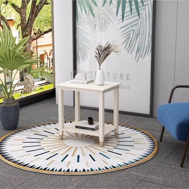 Cabinet Bits Palazzi Side Table in White, H 45 x W 50 x D 50 cm – 1