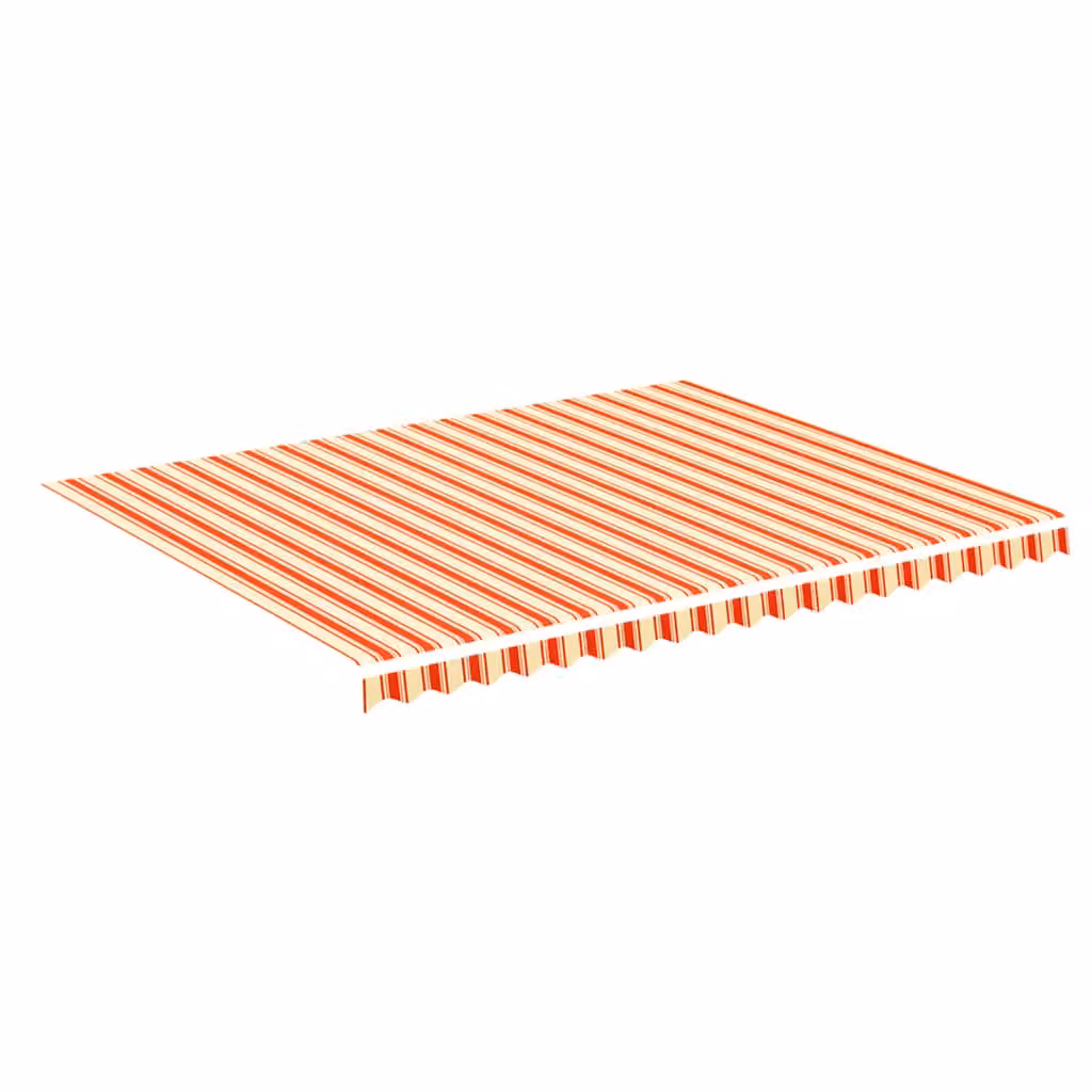 Berkfield Home Replacement Awning Fabric in Yellow and Orange, Polyester, W x D: 4.5 x 3.5 m – 2