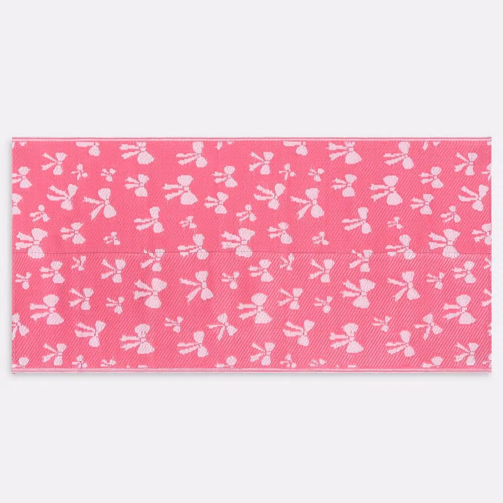 OHS Bows Reversible Waterproof Outdoor Garden Rug in Pink, W: 80 cm, L: 150 cm – 2