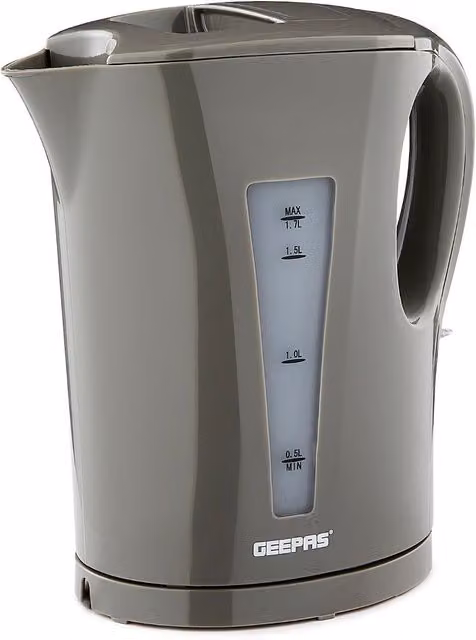 Geepas 1.7 l Cordless Electric Kettle with Rapid Boil 2200W in Grey
