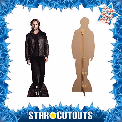 Star Cutouts Ltd Sam Winchester Man of Letters Supernatural Life Size Cardboard Cut Out with Mini Tabletop, Multi Colour, H 190 x W 59 x D 1 cm – 3