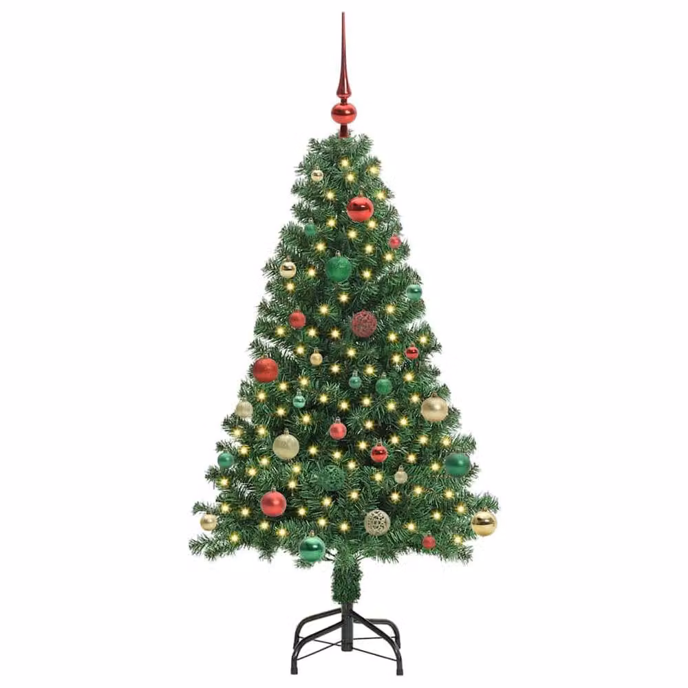 Berkfield Home Artificial Christmas Tree with 150 LEDs and Stand, Green, Height: 150 cm – 3