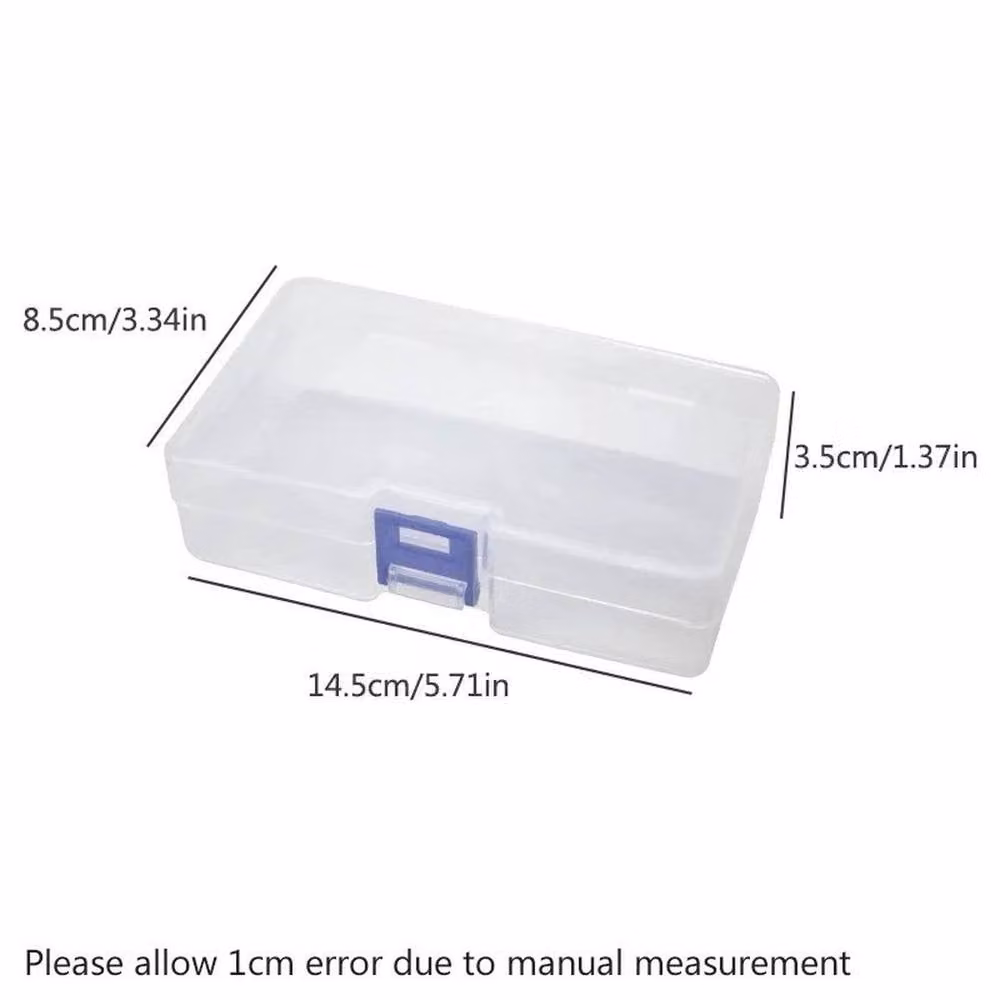 EONLION 5 Pack of Transparent Stackable Plastic Organiser Boxes, Clear, Width: 50 cm – 1