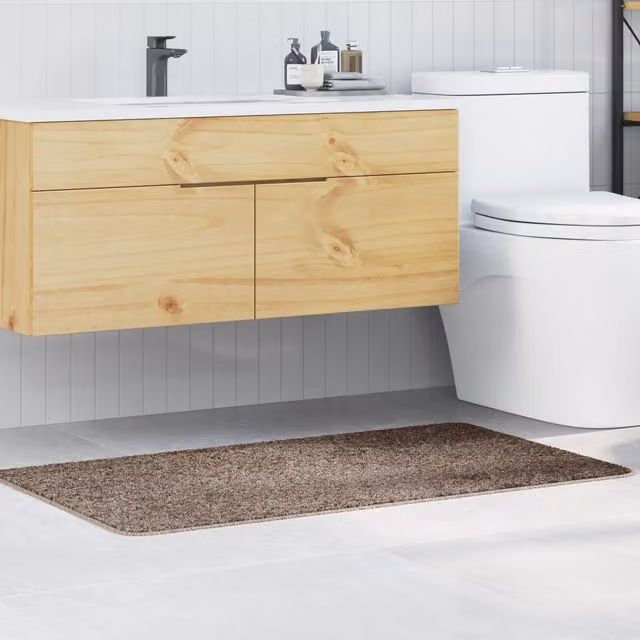 Berkfield Home Rectangular Non-Slip Bath Mat, Brown, W: 70 cm, D: 120 cm