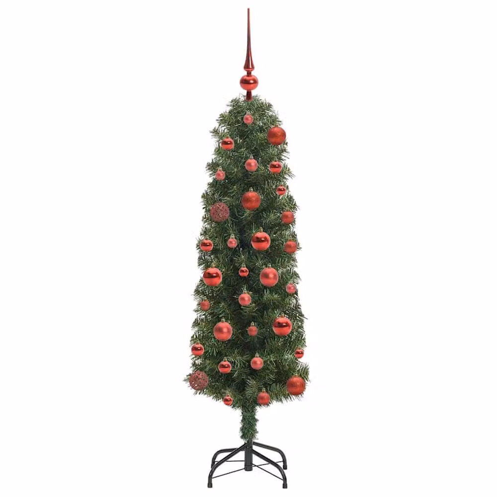 Berkfield Home Artificial Christmas Tree with 150 LEDs and Stand, Green, H 120 cm x W 38 cm x D 38 cm – 4