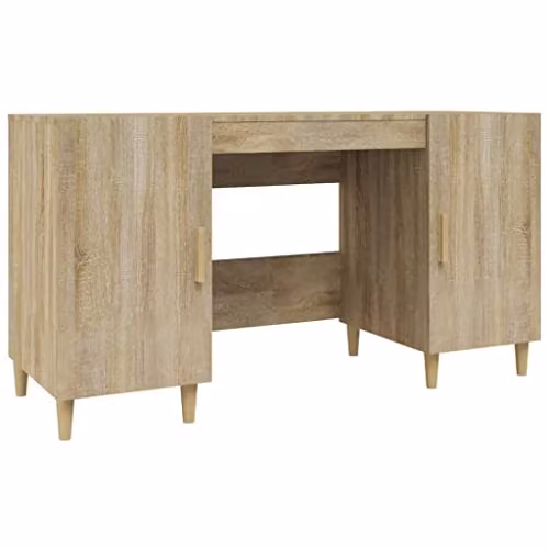 vidaXL Writing Desk in Brown, W/D/H: 140 x 50 x 75 cm