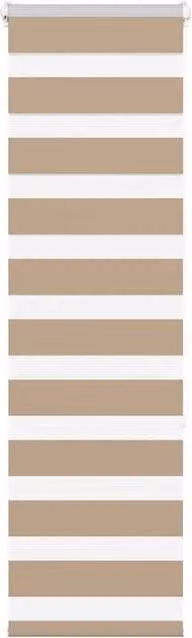 Berkfield Home Zebra Blind in Sand Brown, Polyester, W: 50 cm, H: 150 cm
