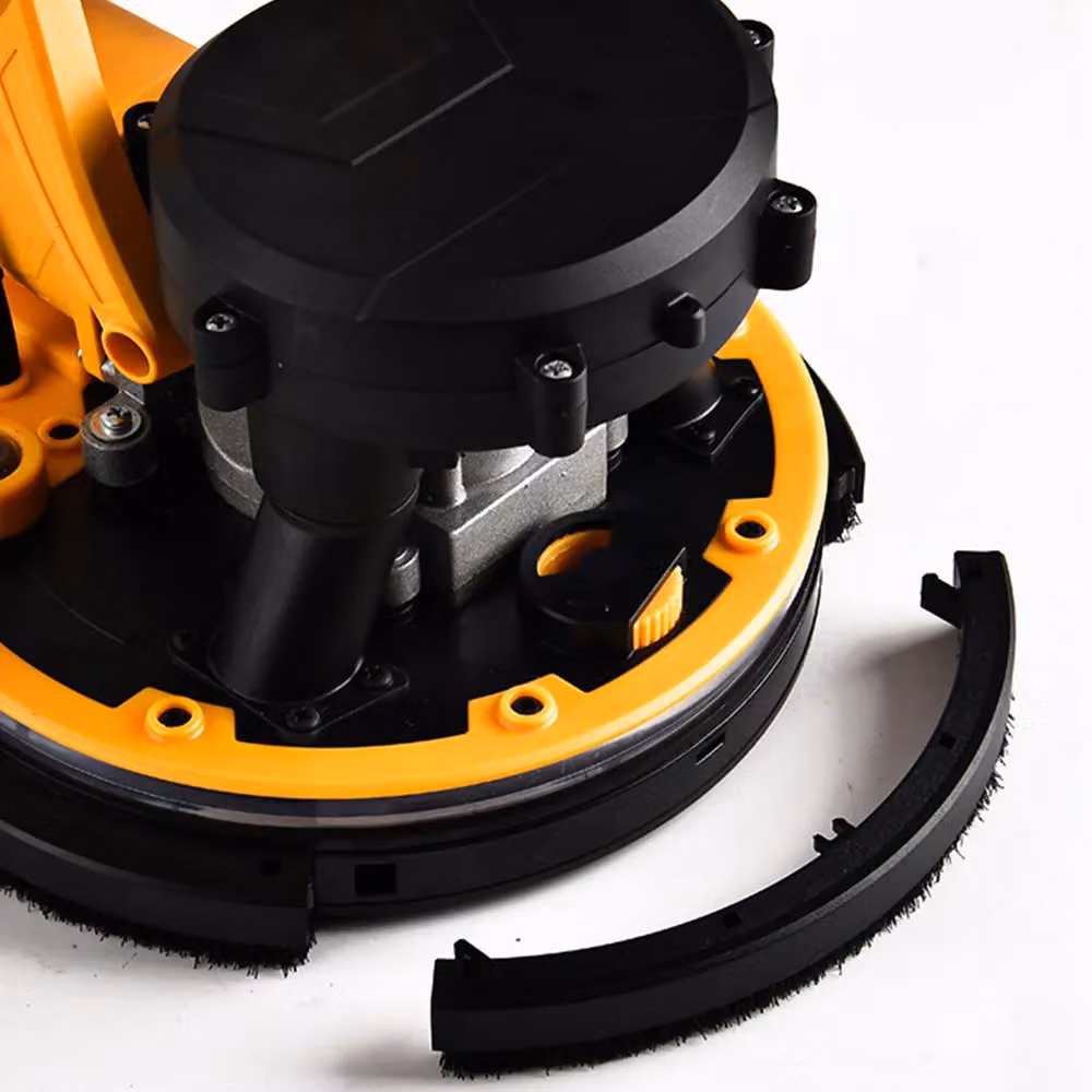 VOGREX 850W Electric Drywall Sander with 7 Speeds, LED Light and Vacuum Attachment, Yellow – 9