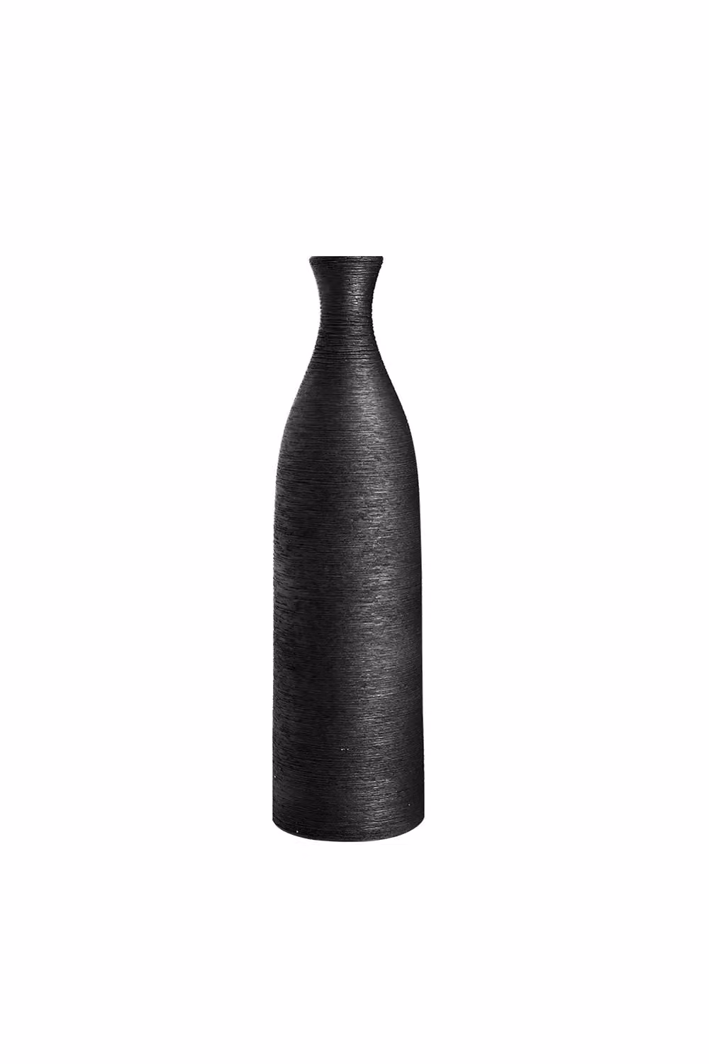 Living and Home Modern Tall Round Porcelain Vase in Black – 3